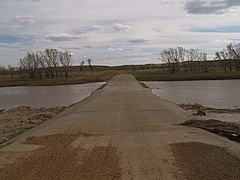 Three V Crossing across the Little Missouri River