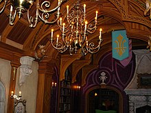 The interior of Toad Hall, seen from the queue shortly before boarding. Toadhall.jpg