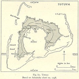 <span class="mw-page-title-main">Totoya</span> Volcanic island in the Lau Islands, Fiji