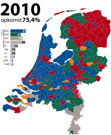 Parti arrivé en tête dans chaque commune.