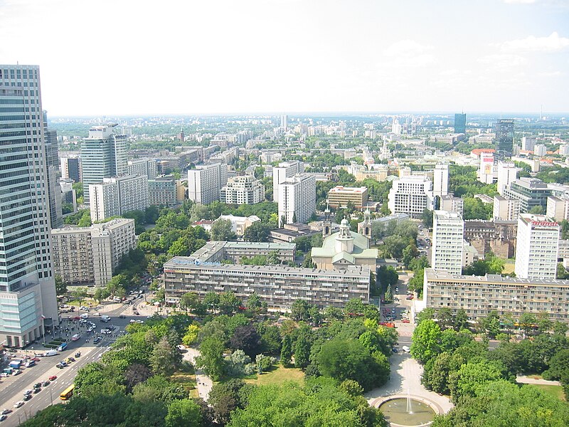 File:View from palace of culture and science.jpg