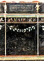 Wall painting - figured frieze and garland and white miniaturistic landscapes on black background - Rome (Villa della Farnesina - triclinium C) - Roma MNR PMaT 1078-1089 - 13