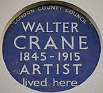 Walter Crane 13 Holland Street blue plaque.jpg