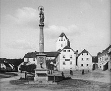 Hauptplatz mit Mariensäule, 1898