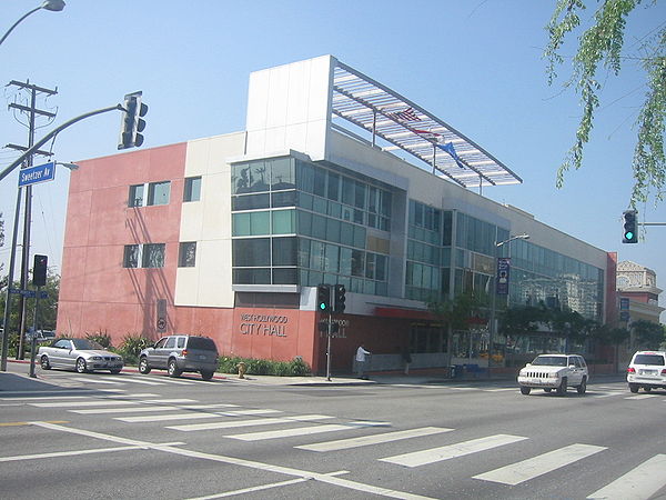 West Hollywood City Hall at 8300 Santa Monica Boulevard in West Hollywood