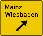 Zeichen 332.1 - Ausfahrttafel en anderen Straßen außerhalb der Autobahn, StVO 2017.svg
