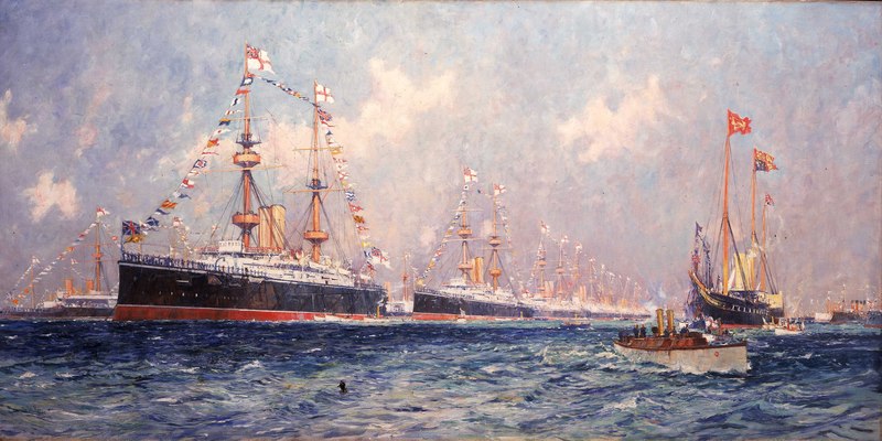 File:'In Honour of our Queen'- Queen Victoria's Diamond Jubilee Review at Spithead, 26 June 1897 RMG BHC0645.tiff