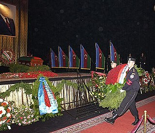 <span class="mw-page-title-main">Death and state funeral of Heydar Aliyev</span> Death of former Azerbaijani president