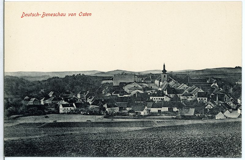 File:11044-Beneschau-1910-Blick auf Beneschau von Osten-Brück & Sohn Kunstverlag.jpg