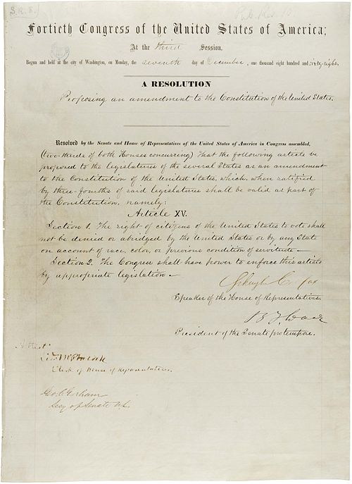 Text of the 15th Amendment