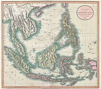1801 map of the Indies, by John Cary