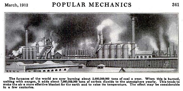 The greenhouse effect and its impact on climate were described in this 1912 Popular Mechanics article meant for reading by the general public.