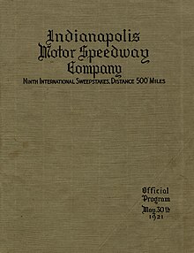 1921 Indianapolis 500 program cover.jpg