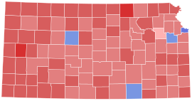 1996 United States Senate special election in Kansas results map by county.svg