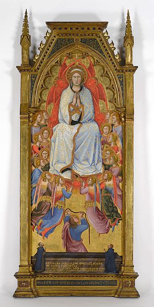 File:1 Andrea Di Bartolo The Assumption of the Virgin with St. Thomas and Two Donors (Ser Palamedes and his Son Matthew).1390s Virginia MOFA.jpg