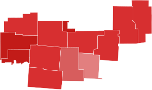 2022 Ohio's 4th congressional district election results by county.svg