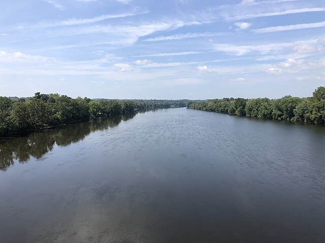 The Delaware River forms the western border of Ewing Township.