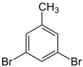 3,5-Dibromo toluene Structural Formula V1.svg