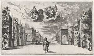 Szenenbild von Burnacini aus der Oper Il Pomo D'Oro, Wien 1668, Metropolitan Museum of Art, New York