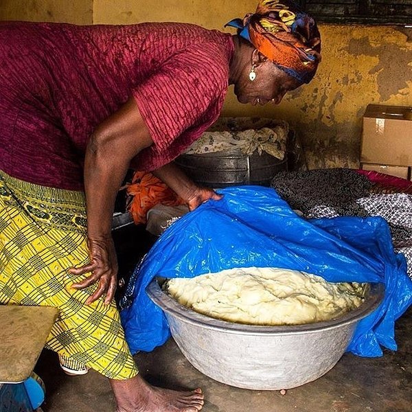 File:A woman making Shea butter.jpg