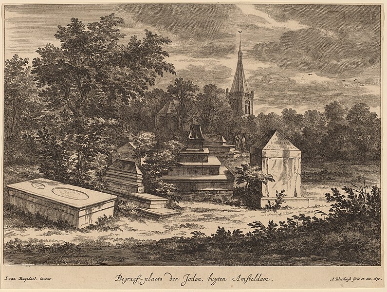 File:Abraham Blooteling after Jacob van Ruisdael, Begraef-plaets der Joden, buyten Amsteldam (Jewish Cemetery outside Amsterdam), 1670, NGA 109791.jpg