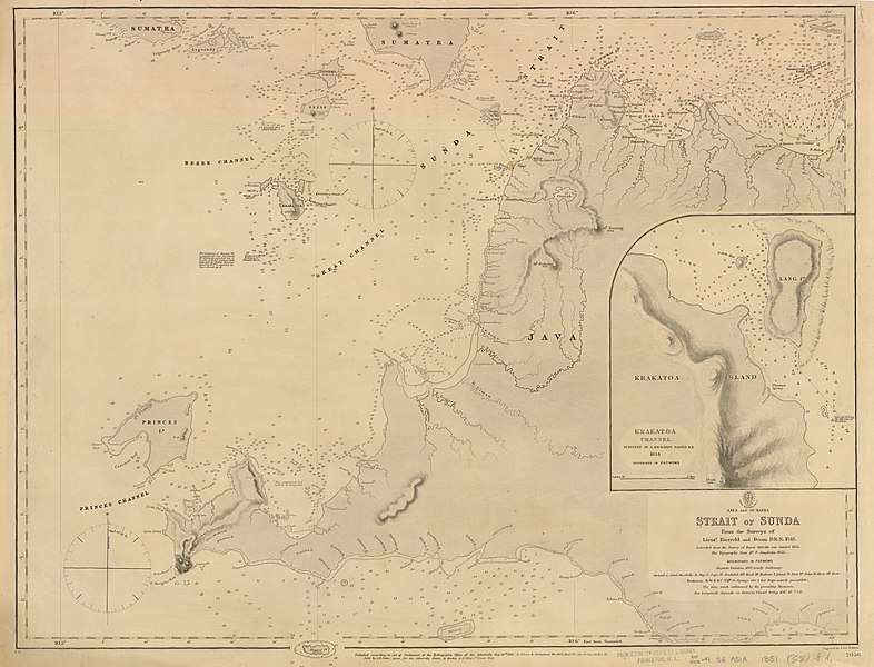 File:Admiralty Chart No 2056 Strait of Sunda, Published 1851.jpg