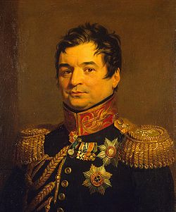 Retrato de Alexander Dmitrievich Balashov por George Dawe.  Galeria Militar do Palácio de Inverno, Museu Hermitage do Estado (São Petersburgo)