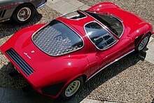 The Alfa Romeo 33 Stradale was the first car with butterfly doors. Alfa 33 Stradale (Torcy road show 2010 cropped).jpg