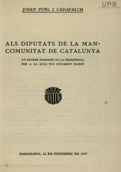 Als diputats de la Mancomunitat de Catalunya