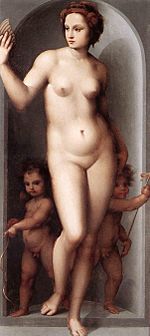 Andrea del Brescianino - Vénus et deux Amours - WGA03178.jpg