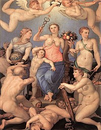 Allegoria felicitatis: pinxit Angelus Bronzino, 1564.