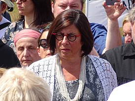 Anna Azari podczas obchodów 77. rocznicy pogromu w Jedwabnem.jpg