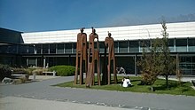 Artwork outside the Queenstown Airport Artwork at Queenstown.jpg