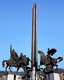Monument dynastie Asenovců v Tarnovu.