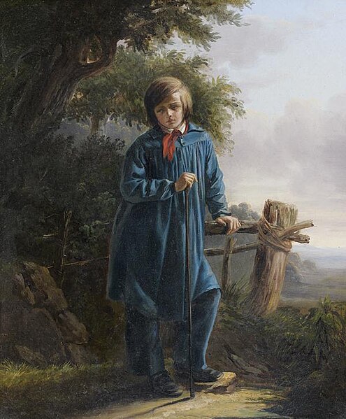 File:Auguste-Xavier Leprince - Jeune homme en pied dans un paysage.jpg