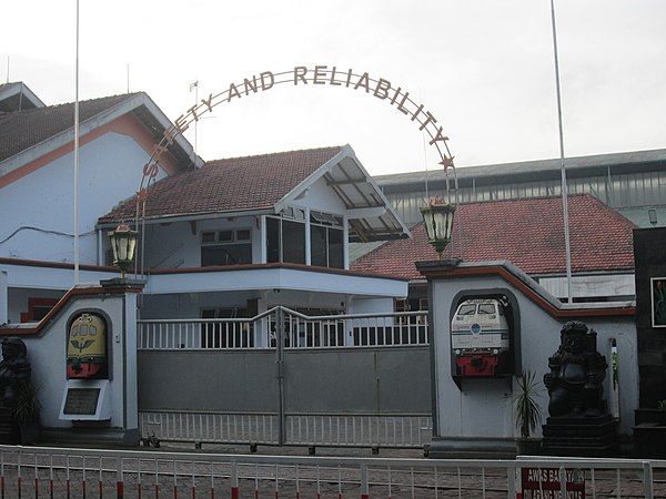 Gate of KAI Yogyakarta Locomotives and Rolling Stocks Workshop