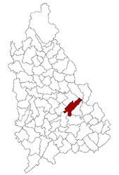 Дамбовиша округіндегі орналасуы