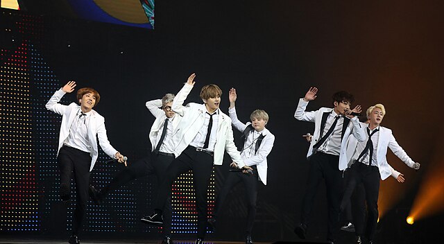 BTS performing at KCON France in Paris on June 2, 2016