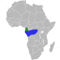 Range of Baphia pilosa