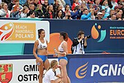 Deutsch: Beachhandball Europameisterschaften 2019 (Beach handball Euro); Tag 6: 7. Juli 2019 – Spiel um Platz Drei, Frauen, Kroatien-Niederlande 0:2 (14:23, 20:22) English: Beach handball Euro; Day 6: 7 July 2019 – Women's Bronze Medal Match – Croatia-Netherlands 0:2 (14:23, 20:22)