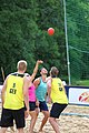 Deutsch: Beachhandball Europameisterschaften 2019 (Beach handball Euro); Tag 1: 2. Juli 2019 – Männer, Vorrunde Gruppe A, Deutschland-Norwegen 2:0 (22:14, 22:20) English: Beach handball Euro; Day 1: 2 July 2019 – Men Preliminary Round Group A – Germany-Norway 2:0 (22:14, 22:20)