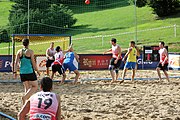 Deutsch: Beachhandball Europameisterschaften 2019 (Beach handball Euro); Tag 1: 2. Juli 2019 – Männer, Vorrunde Gruppe C, Schweiz-Ukraine 2:1 (22:23, 17:14, 9:6) English: Beach handball Euro; Day 1: 2 July 2019 – Men Preliminary Round Group C – Switzerland-Ukraine 2:1 (22:23, 17:14, 9:6)