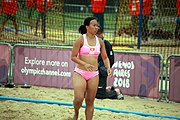 Deutsch: Beachhandball bei den Olympischen Jugendspielen 2018; Tag 5, 10. November 2018; Mädchen, Platzierungsrunde - Mauritius-Hongkong 0:2 English: Beach handball at the 2018 Summer Youth Olympics at 11 October 2018 – Girls Consolation Round – Mauritius-Hong Kong 0:2