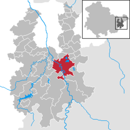 Läget för Berga/Elster i Landkreis Greiz
