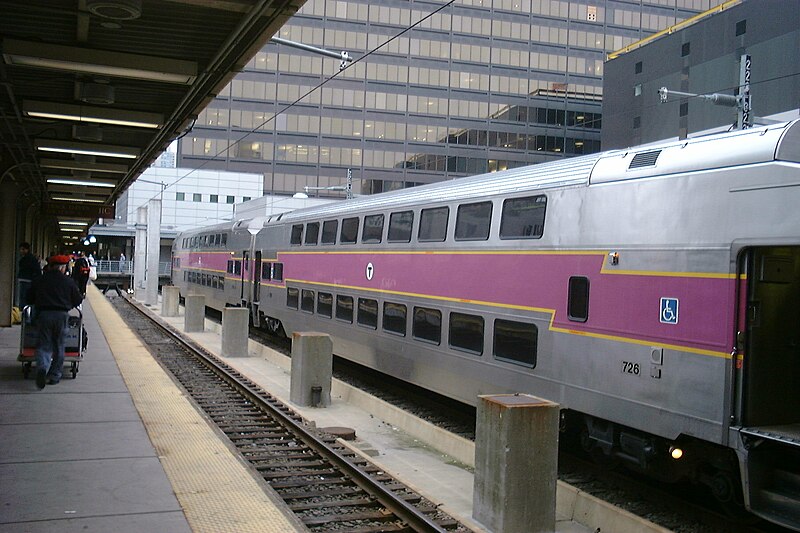 File:Bilevel MBTA coaches at South Station, April 2002.jpg