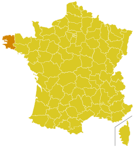 Mapa da Diocese de Quimper