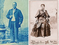 Unknown black residents of Oregon. Photo dates back to the 1800s