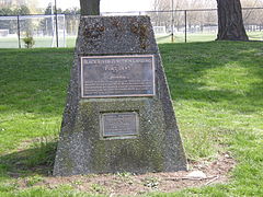 A plaque in Fort Dent Park memorializes 19th century riverboat service and the Black River Junction.