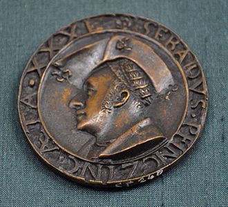 Bronze medal with the portrait of Sebald Pfinzing (1487-1537), councilor in Nuremberg Bronzemedaille Sebald Pfinzing makffm St240.jpg