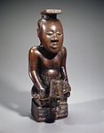 N'dop, king Mishe miShyaang maMbul; from the Kuba Kingdom (Democratic Republic of the Congo); 18th century; wood; 49.5 cm; Brooklyn Museum (New York City)[106]